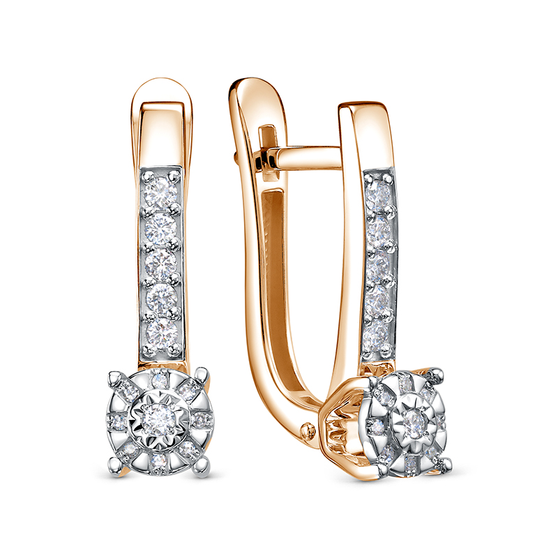 Серьги из золота БР122939