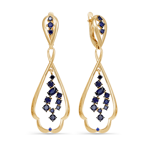 Серьги из золота БР220503гт