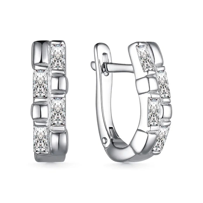 Серьги из серебра 02-3924/00КЦ-00