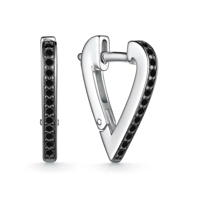 Серьги из серебра 02-3963/0КЦ1-17
