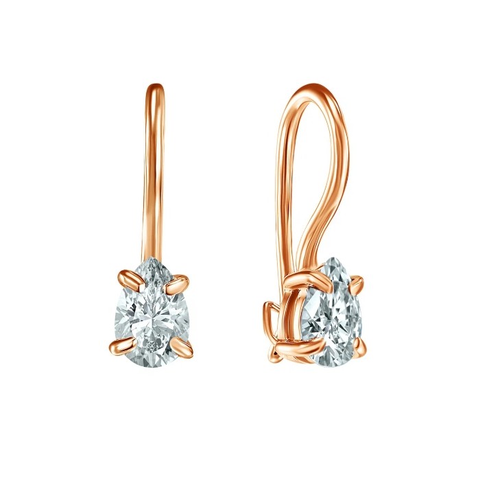 Серьги из золота Срг020704НГ/бцФ/з585