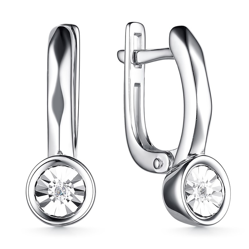 Серьги из серебра 02-3729/000Б-00