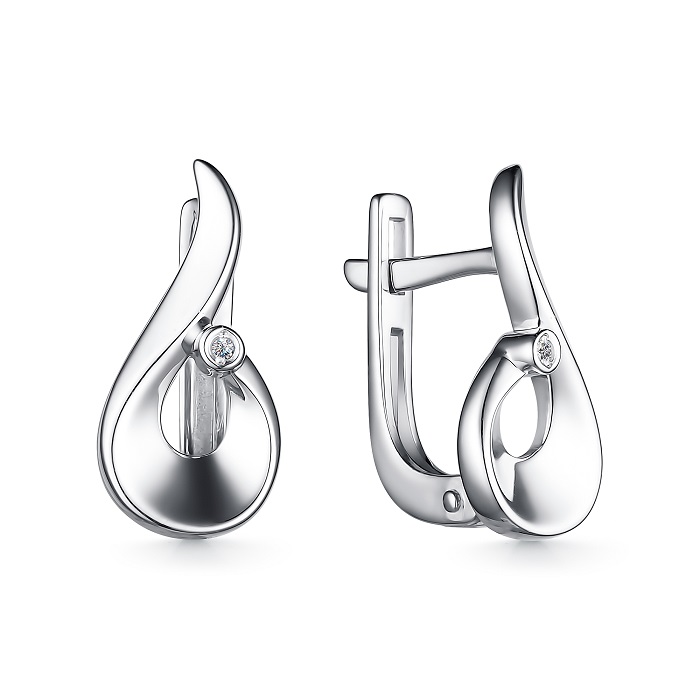 Серьги из серебра 02-3790/000Б-00