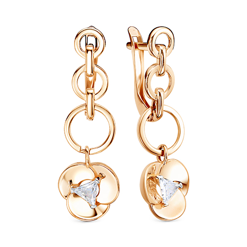 Серьги из золота 122-2607_f-201