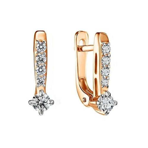 Серьги из золота Срг292004НГ/бцФ/з585