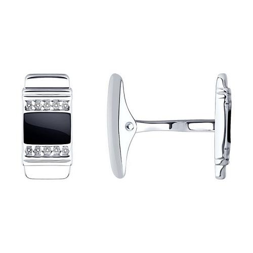 Запонки из серебра 615103