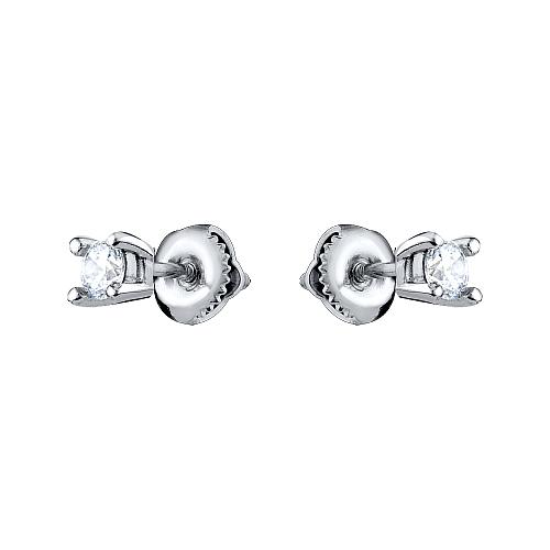 Серьги из серебра G1-SH-10363-4mm