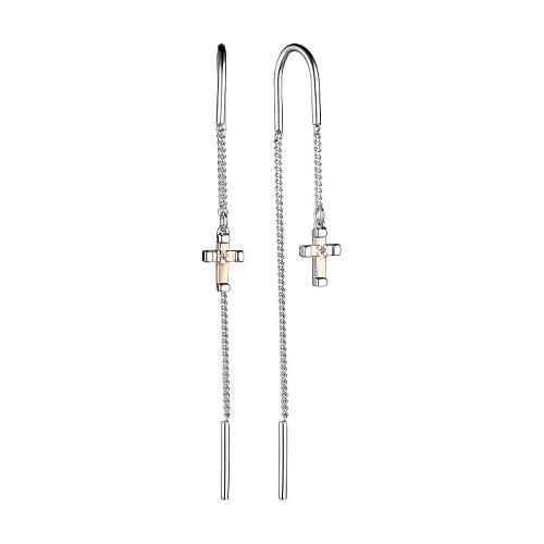 Серьги из серебра 02-2868/000Б-00