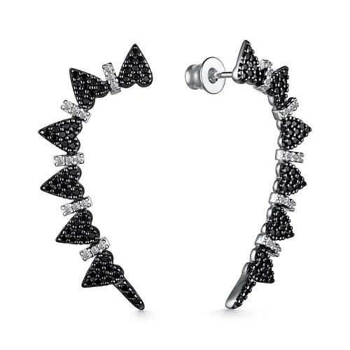 Серьги из серебра 02-3965/КЦ10-17