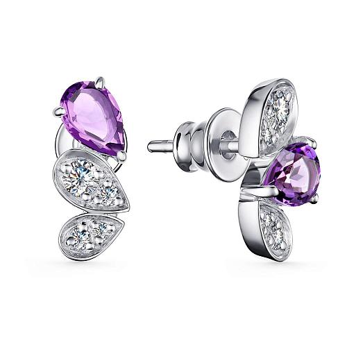 Серьги из серебра 02-347200АМ-00
