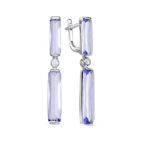 Серьги из серебра 02-1642/0ТЗК-00
