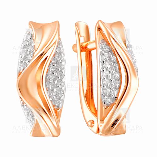 Серьги из золота кл2820а