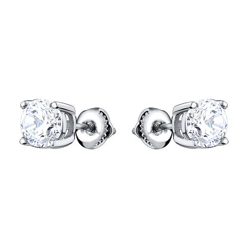 Серьги из серебра G1-SH-10363-6mm