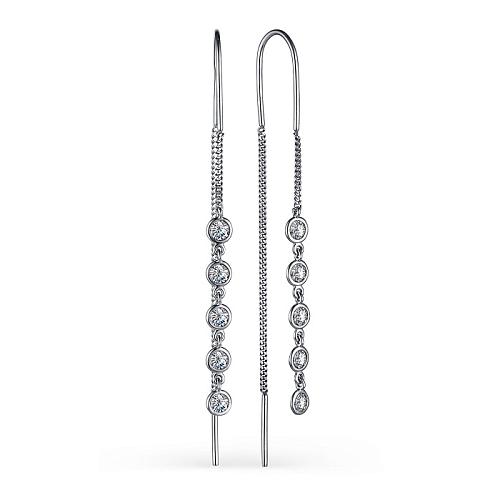 Серьги из серебра 02-2808/00СВ-00