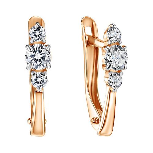 Серьги из золота Срг292168НГ/бцФ/з585