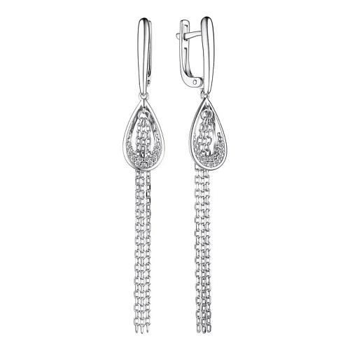Серьги из серебра 02-3882/00КЦ-00
