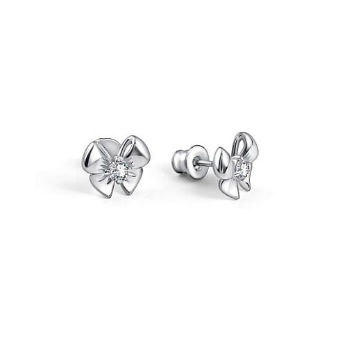 Серьги из серебра 02-4556/00КЦ-00
