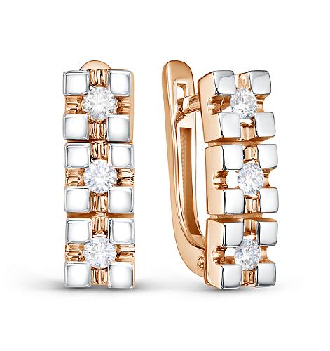 Серьги из золота БР123042