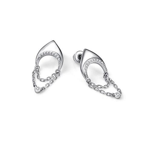 Серьги из серебра 02-4952/00КЦ-00